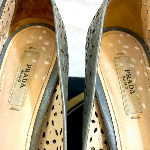 Prada Peep Toes 3” Heels Size EU 36=US 6 - Picture 9 of 10
